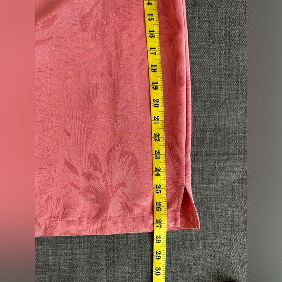 Cubavera Men’s Resort Guayabera-Style Shirt – Coral Tropical Rayon Blend Size L - Picture 7 of 9